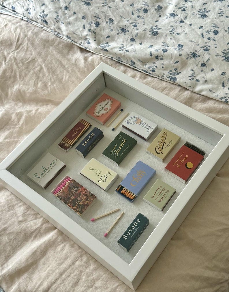 Matchboxes Patern Custom Matchbook Shadowbox Art - Etsy