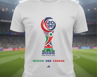 World Cup 2026 T-Shirt, Soccer FIFA Unisex Shirt Tee, United States Canada Mexico. Camiseta del mundial 2026 .