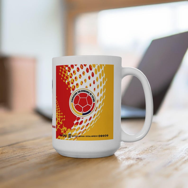 Taza de Café La Tricolor Colombia 2026, Regalo Colombiano, Copa Mundial 2026 Fan Gift, Taza Deportiva de Fútbol Colombia, Soccer Lovers Mug image 3