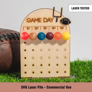 SVG laser digital fil - julklapp - Super Bowl snacksdisplay - fotbollsstativ för barn - klubbestativ SVG-fil