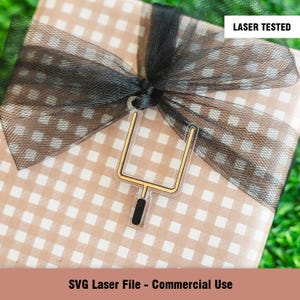 SVG Laser Cut File - Football Glowforge - Football Field Goal Post Gift Tag Laser File - Field Goal Post Christmas Ornament SVG