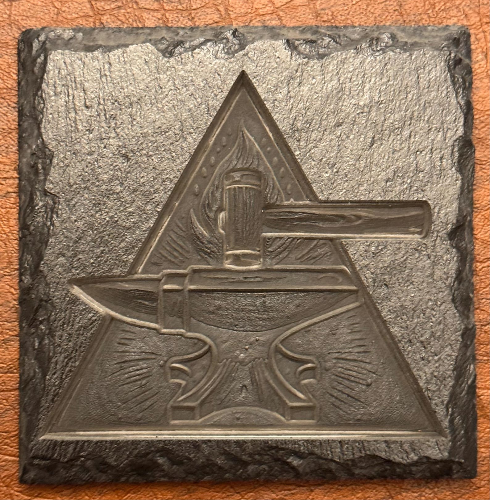 Hephaestus Slate Tile Embossed Wth Symbols of the Smith God - Etsy