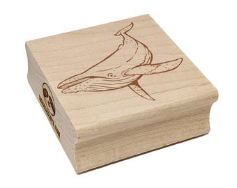 Humpback Whale Square Rubber Stamp for Stamping Crafting