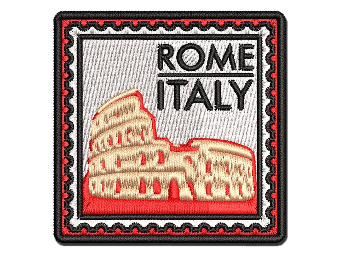 Oddity Patch Rome Colosseum Rome Italy Travel Landmark Multi-color Embroidered Iron-on or ...