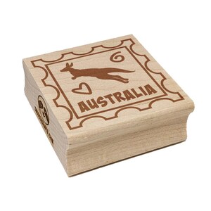 Australia Kangaroo Passport Travel Square Rubber Stamp for Stamping Crafting
