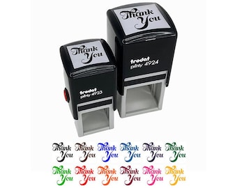 Thank You Elegant Text Self-Inking Rubber Stamp Ink Stamper