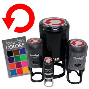 Rewind Return Go Back Arrow Circle Backwards Self-Inking Rubber Stamp Crafting