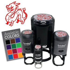 Cute Chinese Long Dragon Serpent Self-Inking Rubber Stamp Crafting Planners