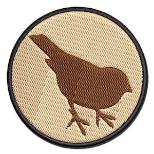 Sparrow Bird Solid Multi-Color Embroidered Iron-On or Hook & Loop Patch Applique