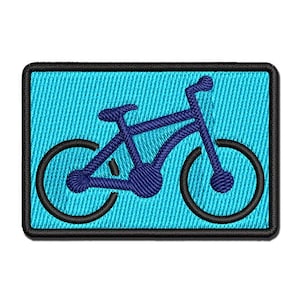 Mountain Bike Bicycle Cyclist Cycling Multi-Color Embroidered Iron-On or Hook & Loop Patch Applique