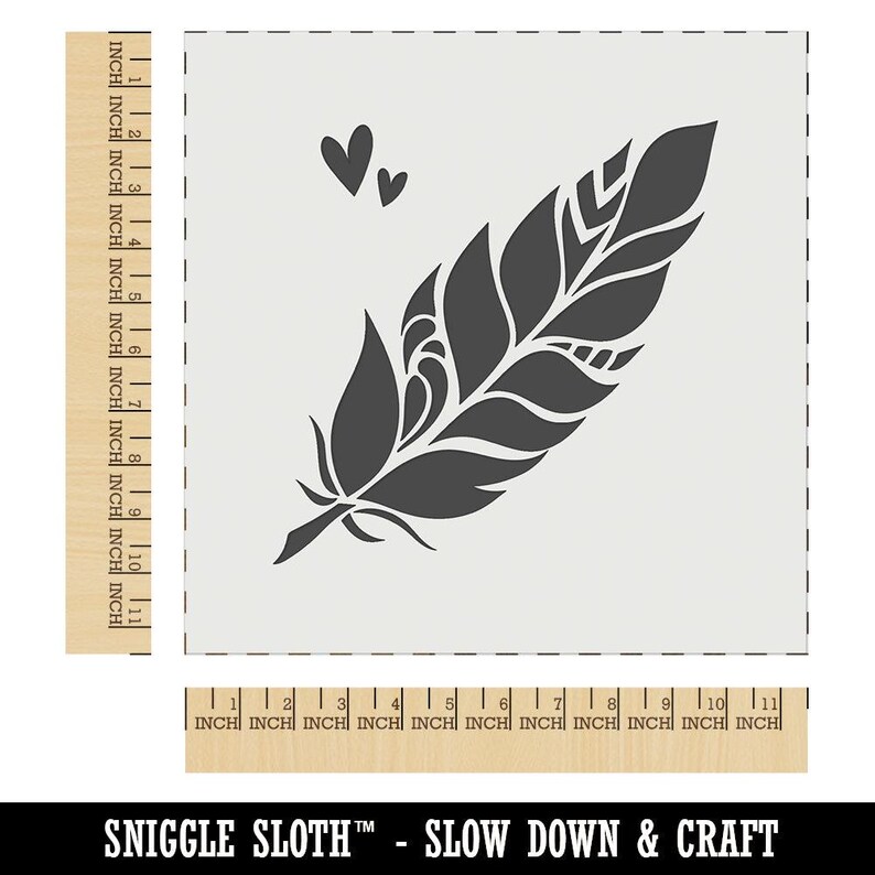 Artsy Boho Bohemian Feather Wall Cookie DIY Craft Reusable Stencil - Etsy