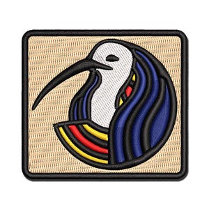 Thoth Head Egyptian God of Knowledge Multi-Color Embroidered Iron-On or Hook & Loop Patch Applique