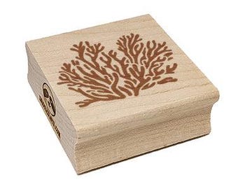 Coral Reef Ocean Square Rubber Stamp for Stamping Crafting