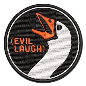 Goose Evil Laugh Multi-Color Embroidered Iron-On or Hook & Loop Patch Applique