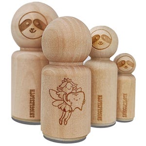 Tooth Fairy with Large Molar Flying Pixie Rubber Stamp for Stamping Crafting