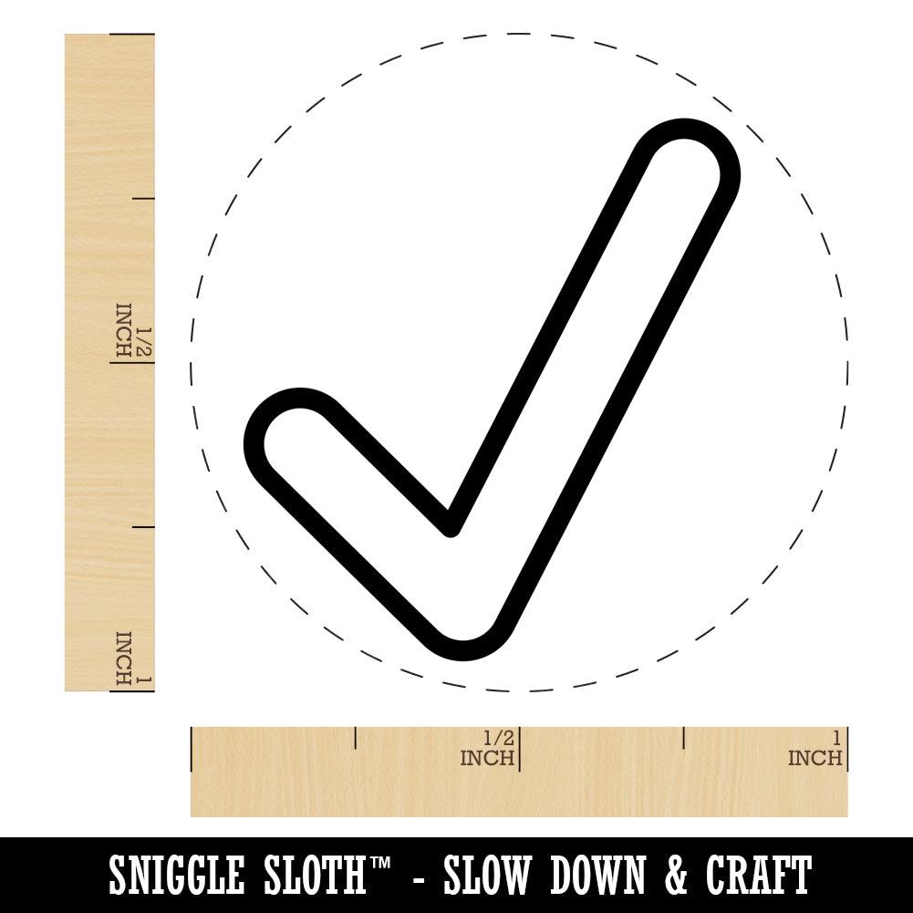 Check Mark Symbol Outline Rubber Stamp for Stamping Crafting Planners ...