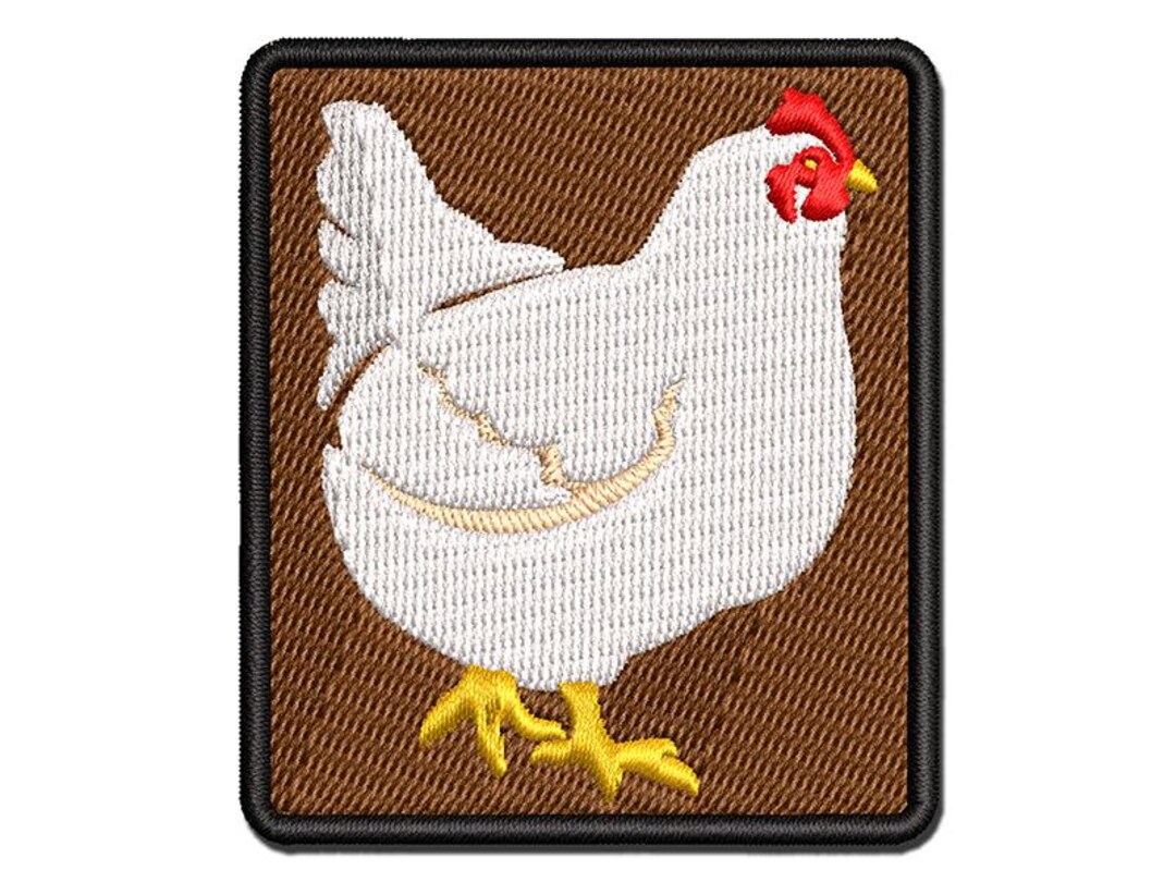 Plump Strutting Hen Chicken Multi-color Embroidered Iron-on or Hook ...