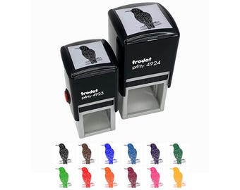 European Starling Bird on Branch Self-Inking Rubber Stamp Ink Stamper