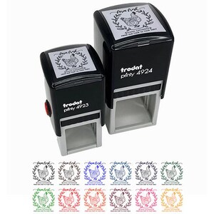 May include: Two black self-inking rubber stamps with a white chicken design and the text "Farm Fresh Hand-Gathered Free-Range Eggs From Our Coop To Your Table". The stamps are labeled "trodat printy 4923" and "trodat printy 4924".
