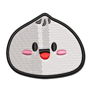 Bao Chinese BBQ Pork Bun Multi-Color Embroidered Iron-On or Hook & Loop Patch Applique