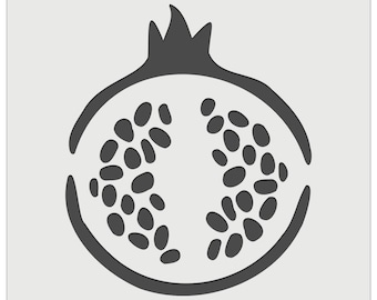 Yummy Pomegranate Fruit Vegetable Summer Wall Cookie DIY Craft Reusable Stencil