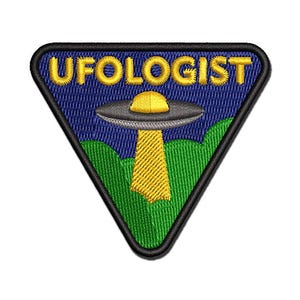 Ufologist UFO Science Fiction Aliens Hobby Multi-Color Embroidered Iron-On or Hook & Loop Patch Applique