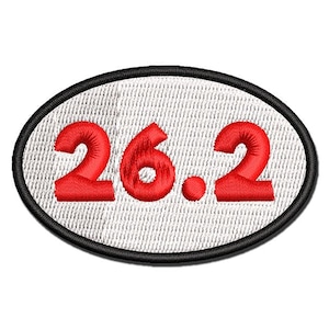 26.2 Full Marathon Runner Multi-Color Embroidered Iron-On or Hook & Loop Patch Applique