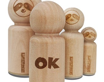 OK Okay Fun Text Rubber Stamp for Stamping Crafting Planners