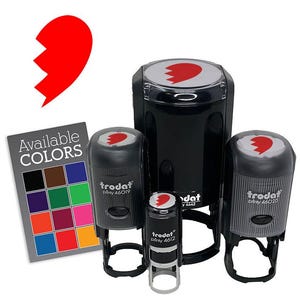 Broken Heart Piece Right Side Self-Inking Rubber Stamp for Stamping Ink Stamper Crafting Planners
