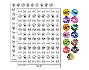 Gluten Free 200+ 0.50&quot; Round Stickers