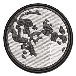 Full Moon Phase Multi-Color Embroidered Iron-On or Hook & Loop Patch Applique