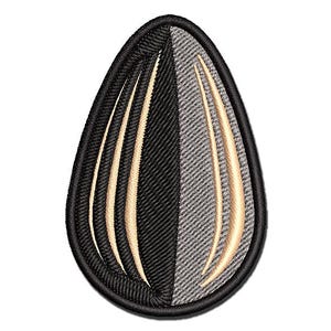 Sunflower Seed Multi-Color Embroidered Iron-On or Hook & Loop Patch Applique