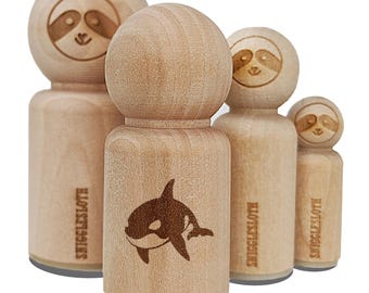 Orca Killer Whale Rubber Stamp for Stamping Crafting Planners