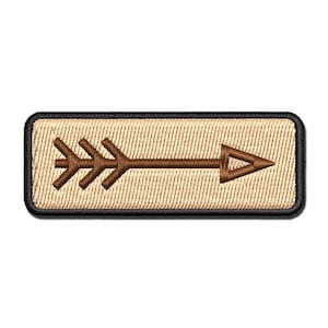 Fun Arrow Multi-Color Embroidered Iron-On or Hook & Loop Patch Applique