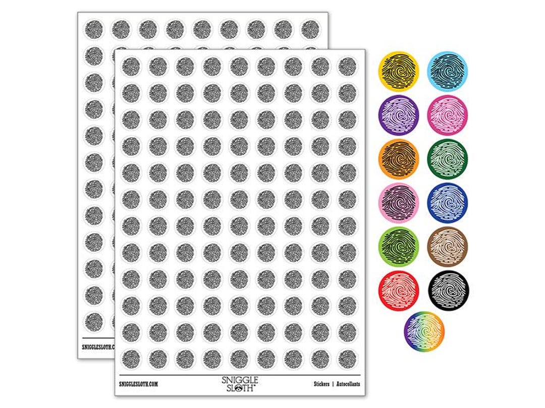 Finger Print Fingerprint 200+ 0.50 Inch Round Stickers - Etsy