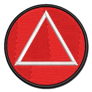 Triangle Witch Symbol Fire Wicca Element Multi-Color Embroidered Iron-On or Hook & Loop Patch Applique
