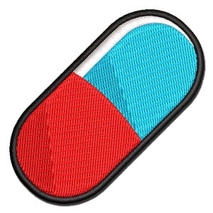 Pill Medicine Multi-Color Embroidered Iron-On or Hook & Loop Patch Applique