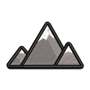 Mountain Range Multi-Color Embroidered Iron-On or Hook & Loop Patch Applique