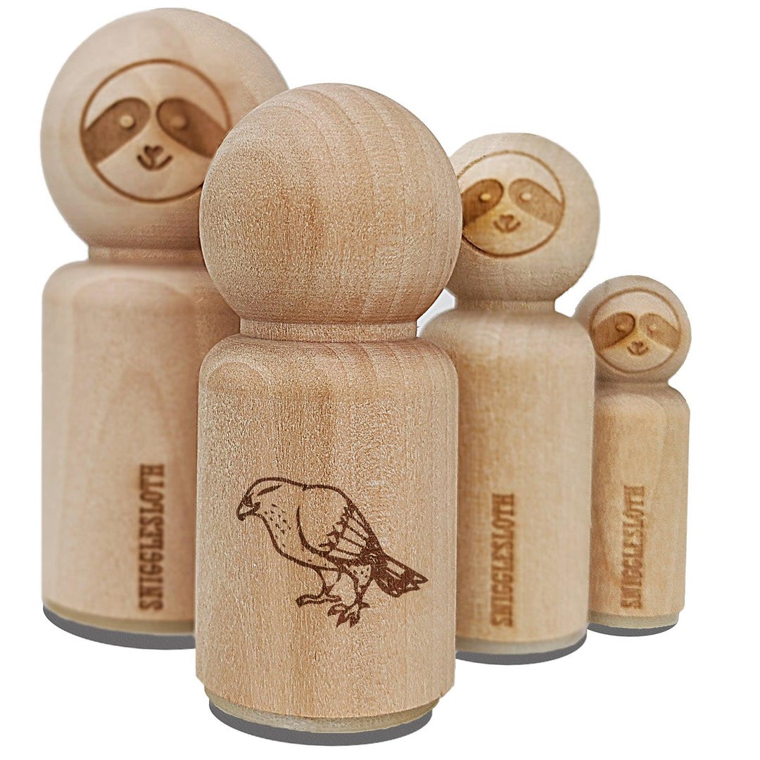 Rubber Hawk Standing Hawk Falcon Bird of Prey Rubber Stamp for Stamping Crafting ...