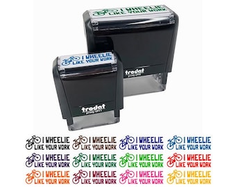 I Wheelie Really Like Your Work Bicycle Teacher Student School Self-Inking Rubber Stamp Ink Stamper.