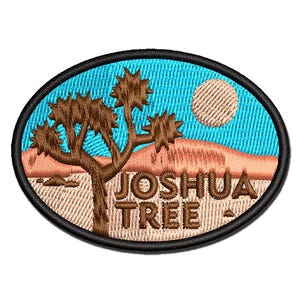 Destination Joshua Tree National Park Multi-Color Embroidered Iron-On or Hook & Loop Patch Applique
