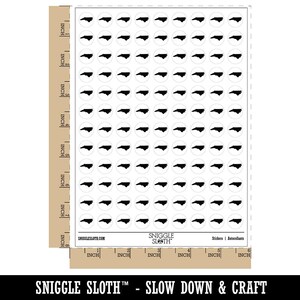North Carolina State Silhouette 200+ 0.50 inch Round Stickers