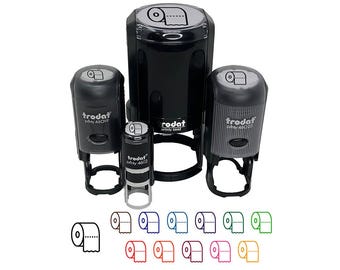 Toilet Paper Roll Icon Self-Inking Rubber Stamp for Stamping Crafting Planners