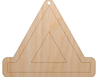 Camping Symbol Unfinished Craft Wood Holiday Christmas Tree DIY Pre-Drilled Ornament