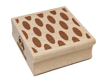 Abstract Oval Pattern Background Square Rubber Stamp for Stamping Crafting