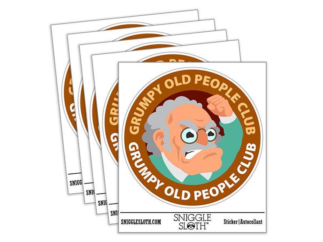 Grumpy Old People Club Waterproof Vinyl Phone Tablet Laptop Water ...
