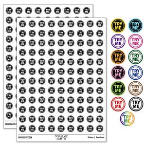 Try Me Sample 200+ 0.50 inch Round Stickers