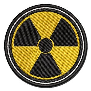 Ionizing Radiation Radioactive Trefoil Symbol Multi-Color Embroidered Iron-On or Hook & Loop Patch Applique