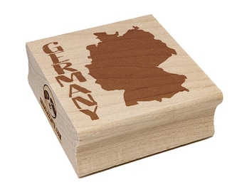 Germany Country Solid with Text Square Rubber Stamp for Stamping Crafting