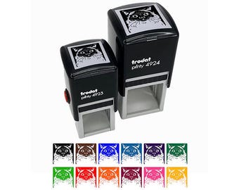 Pretty Siamese Cat Self-Inking Rubber Stamp Ink Stamper